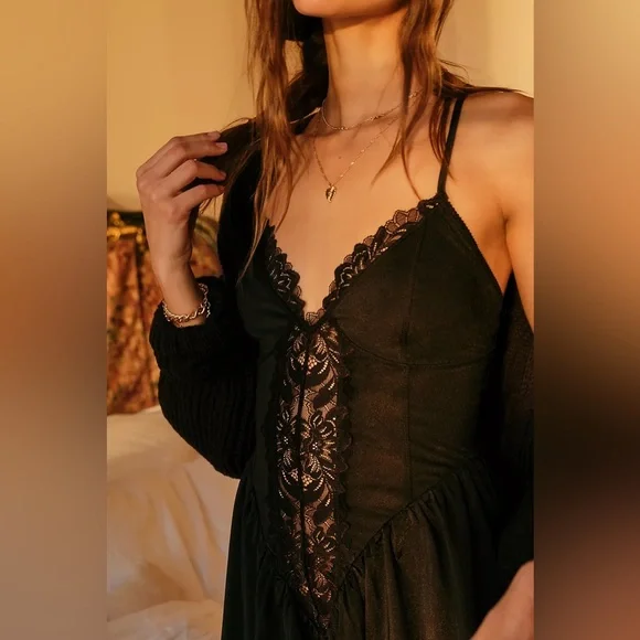 Free People Intimately Dream Of Me Romper Playsuit Size Medium - Picture 5 of 15